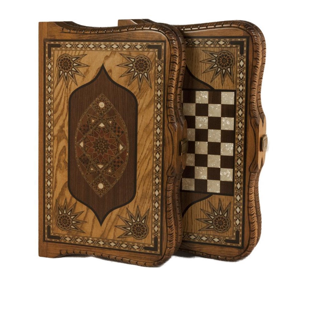 Queen Oymalı Tavla (51.5x32x7 cm) 