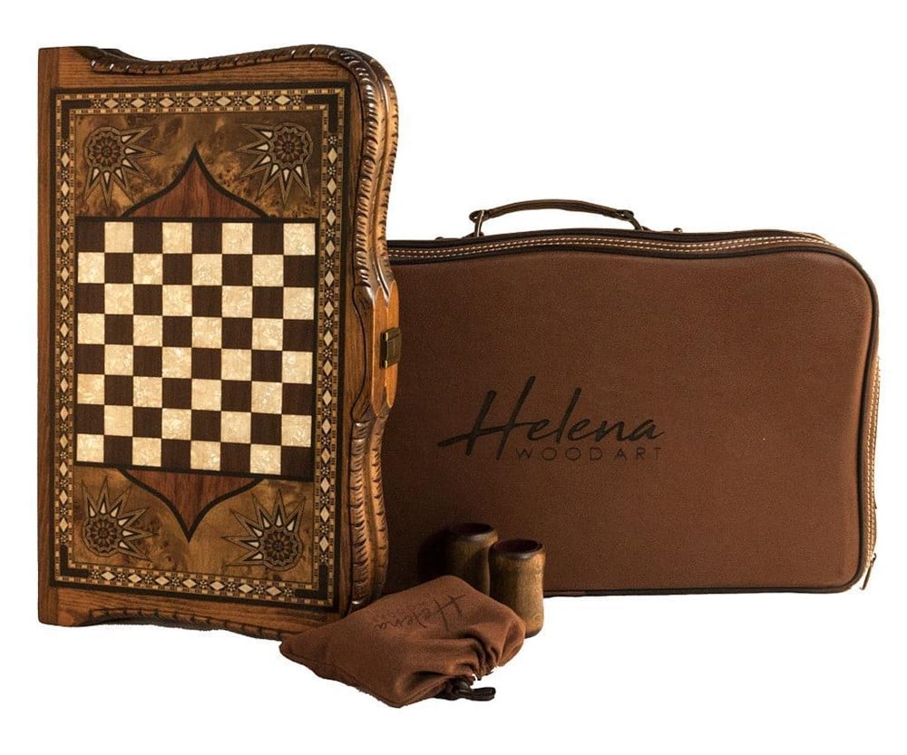 Queen Oymalı Tavla (51.5x32x7 cm) 