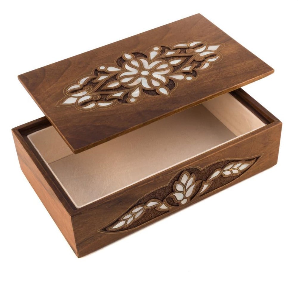 SEDEFLİ  KAPAKLI CEVİZ KUTU(30*18*9 cm)
