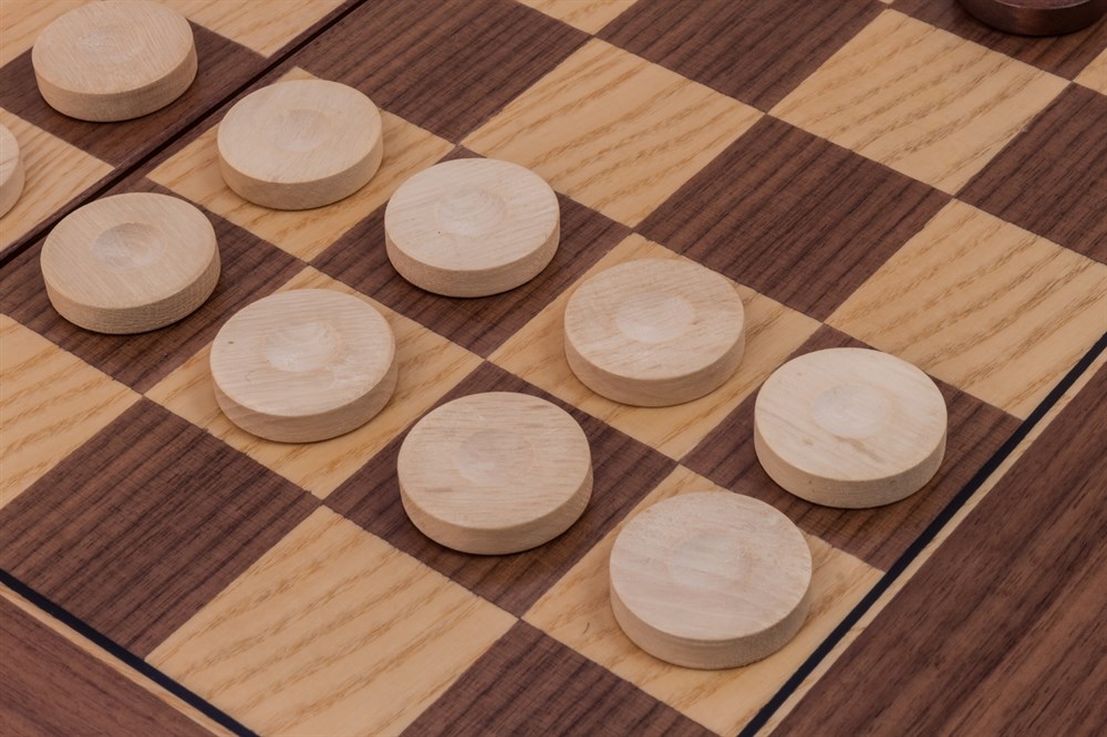 TUANA GENİŞ BÜYÜK CEVİZ DAMALI TAVLA 50X30X7 cm