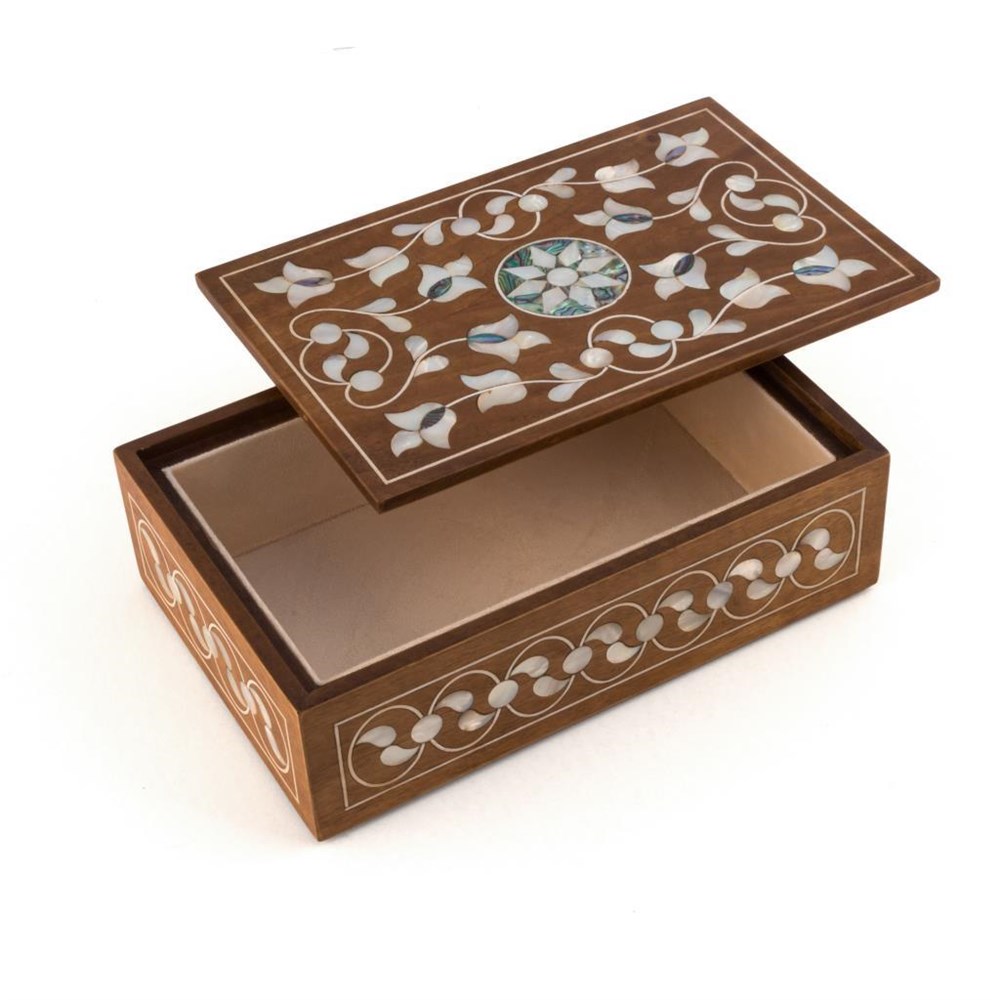 YEŞİL YOĞUN SEDEFLİ  KAPAKLI CVZ KUTU(25*17*8 cm)