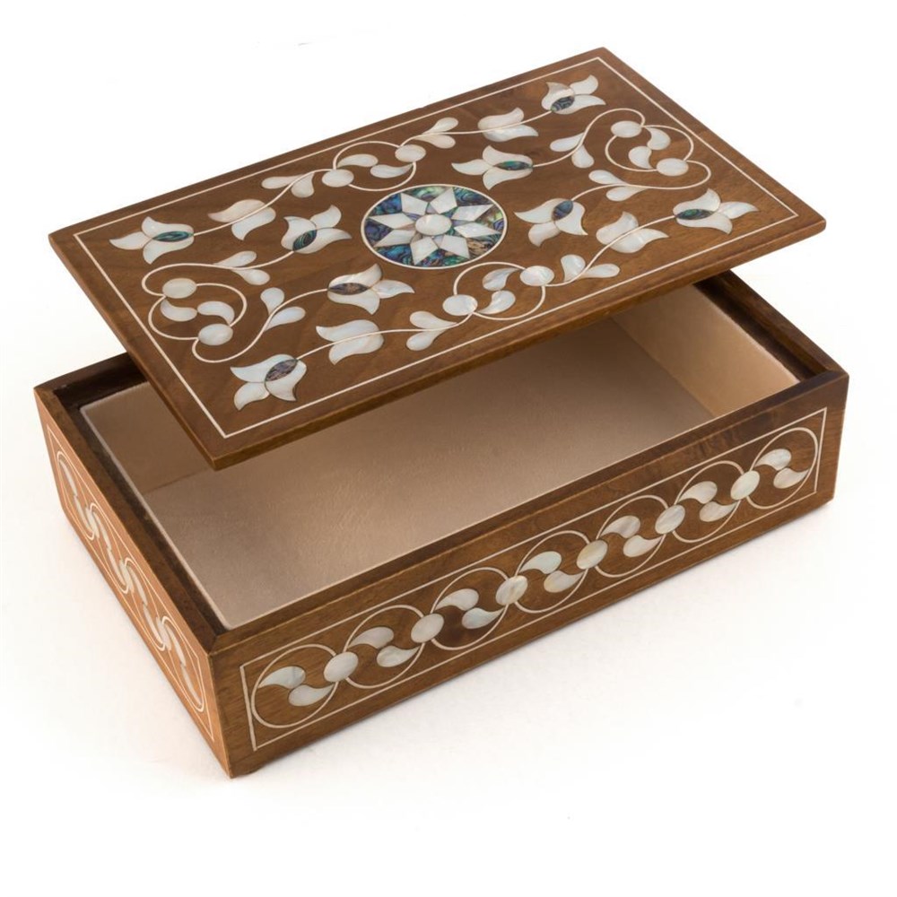 YEŞİL YOĞUN SEDEFLİ  KAPAKLI CVZ KUTU(30*18*9 cm)