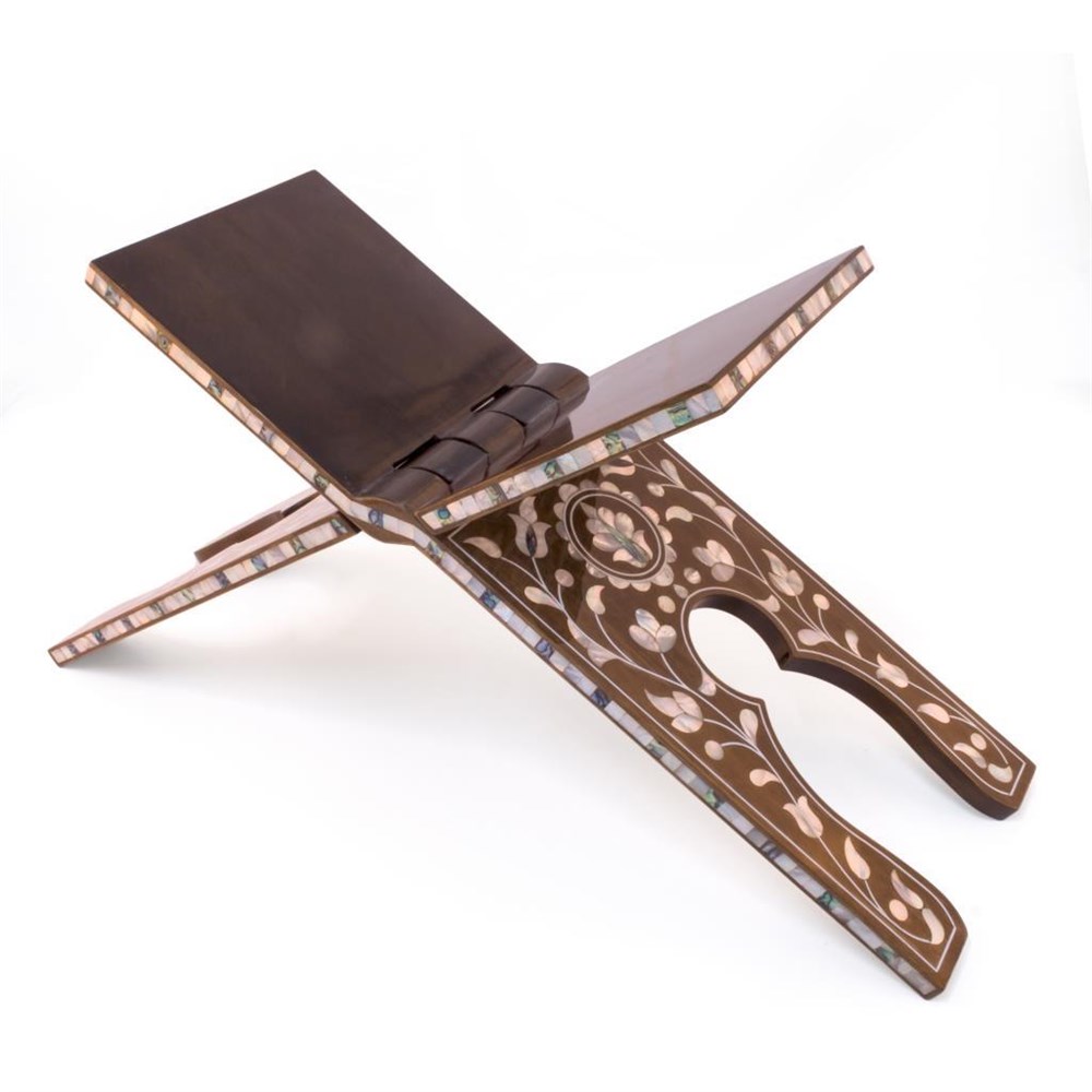 Yıldız Desen Yeşil - Beyaz Sedef Özel Rahle 60 cm