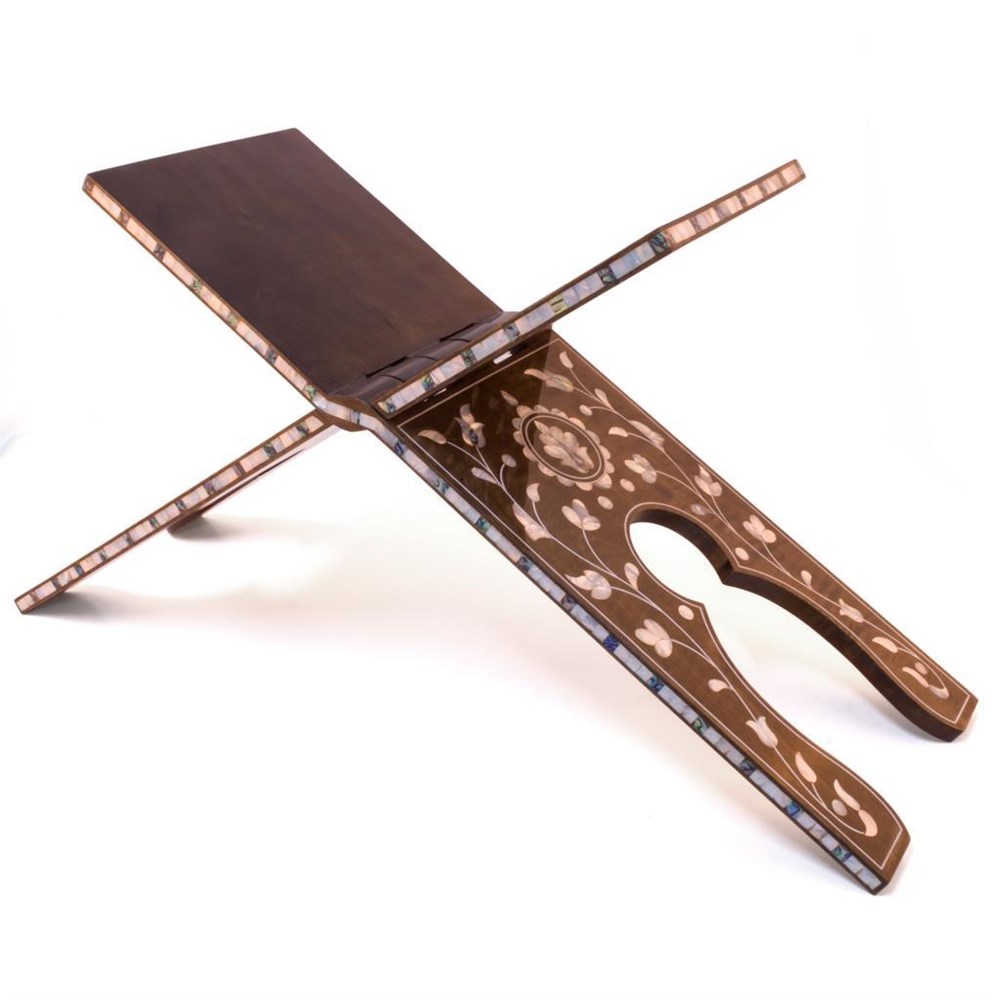 Yıldız Desen Yeşil - Beyaz Sedef Özel Rahle 75 cm