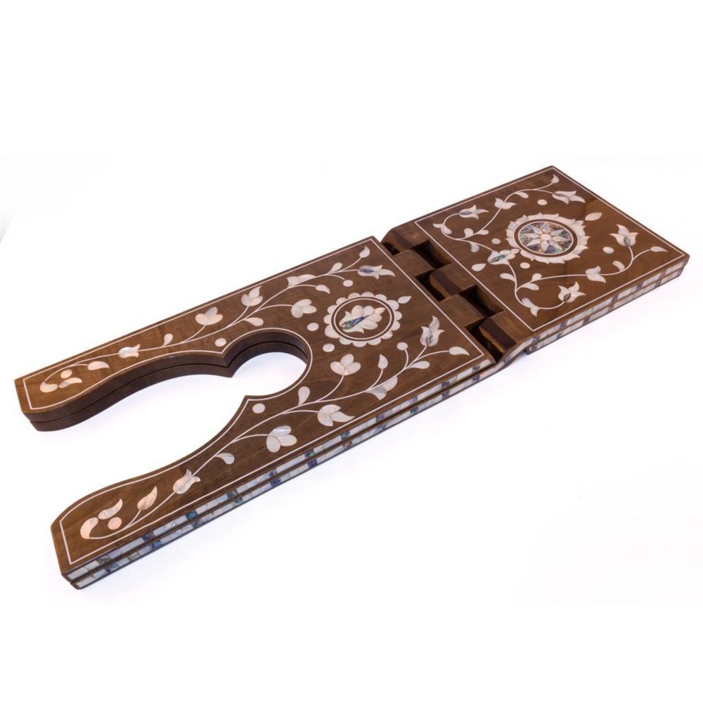 Yıldız Desen Yeşil - Beyaz Sedef Özel Rahle 75 cm