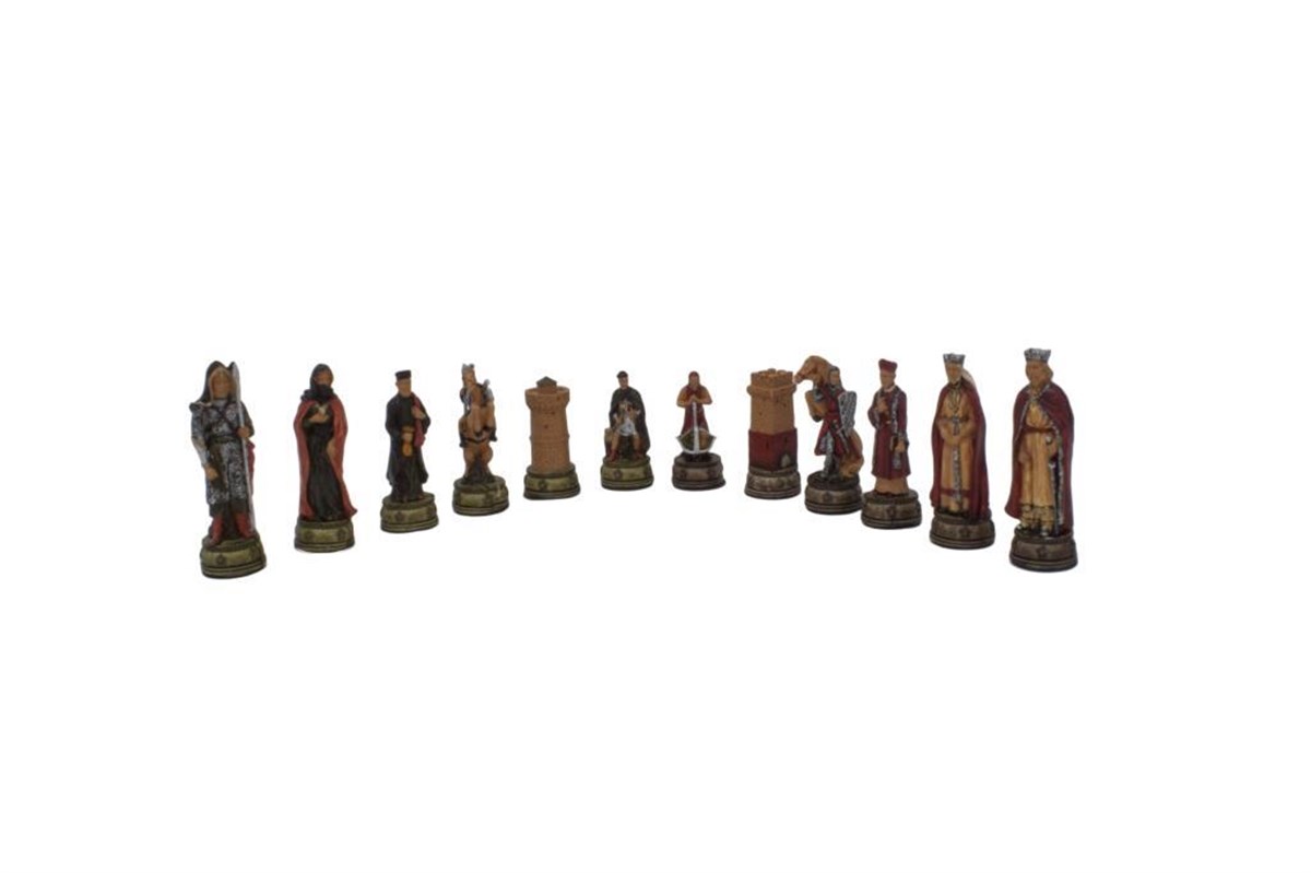 CAMELOT  BOYAMA KÜÇÜKBÜYÜK SATRANÇ FİGÜRÜHelena Wood Art5610