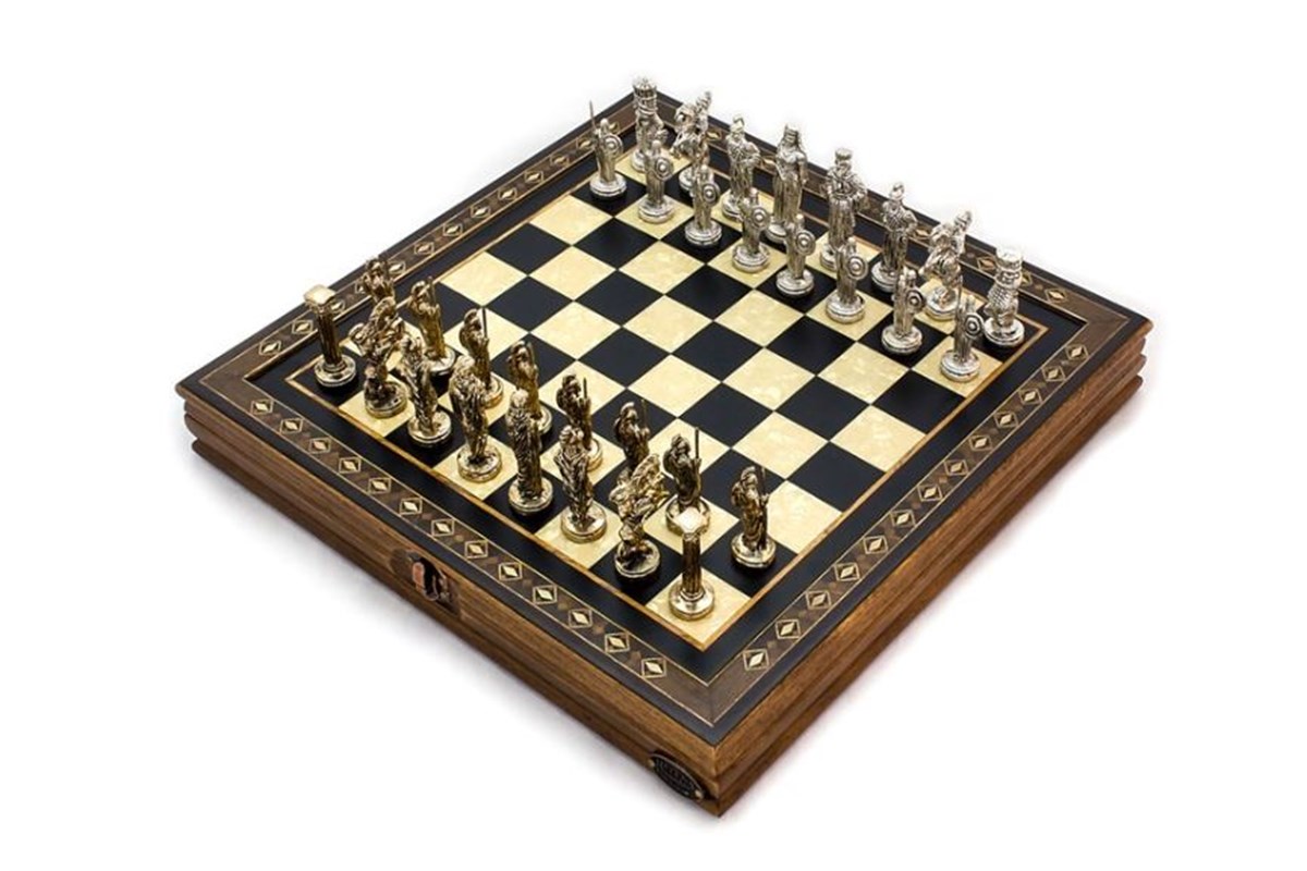 Hero Siyah Mdl Satranç Seti  / Metal FigürlüHelena Wood Art2616.BLK.5111.516