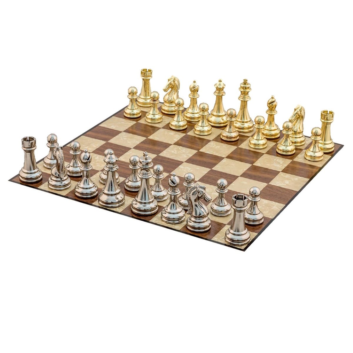 KLASIK METAL SATRANC FİGÜR SETI (5014-GD)Helena Wood Art5014.GD