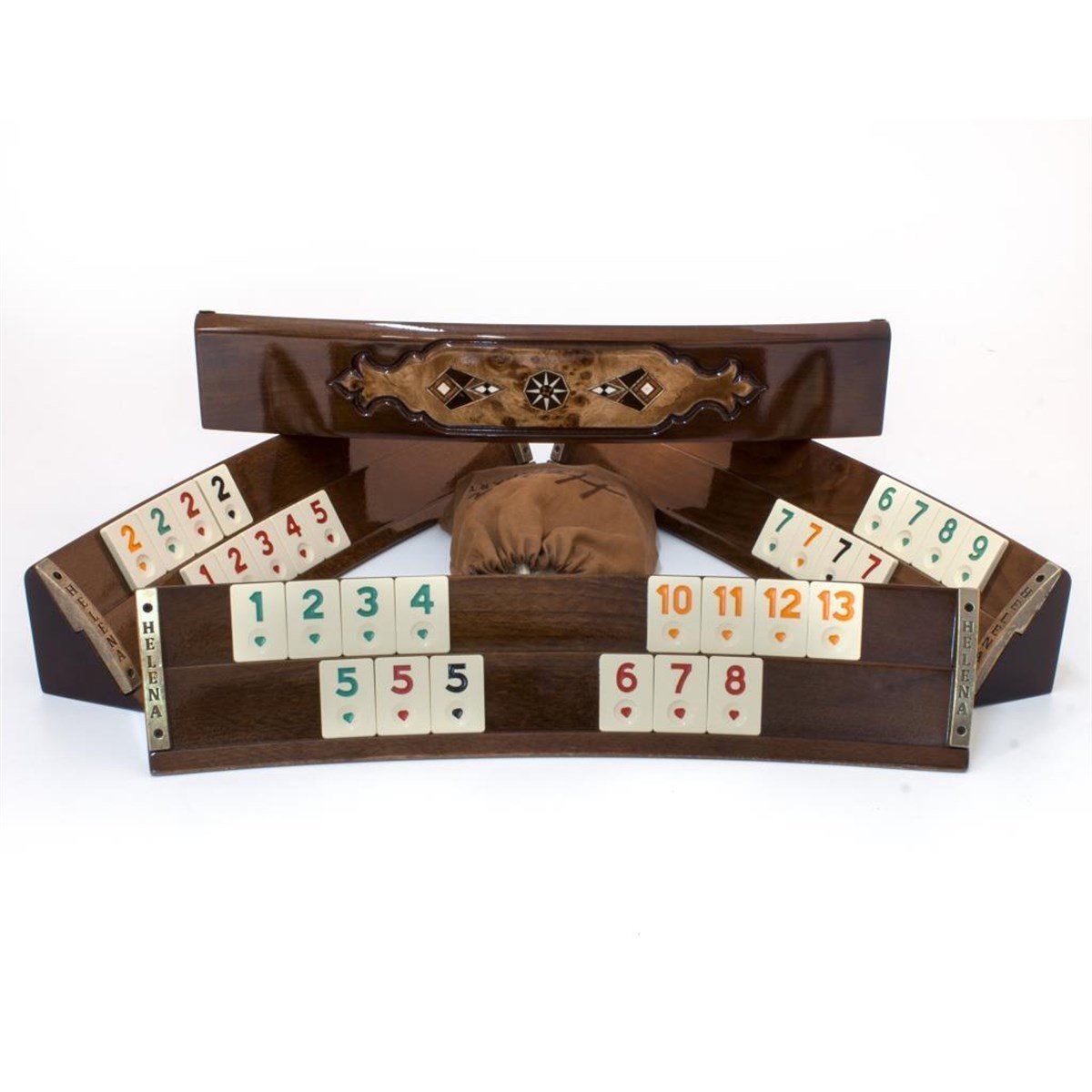 MAZEL  - AHŞAP MOZAİK İŞLEMELİ OVAL OKEY TKHelena Wood Art2636.MAZ