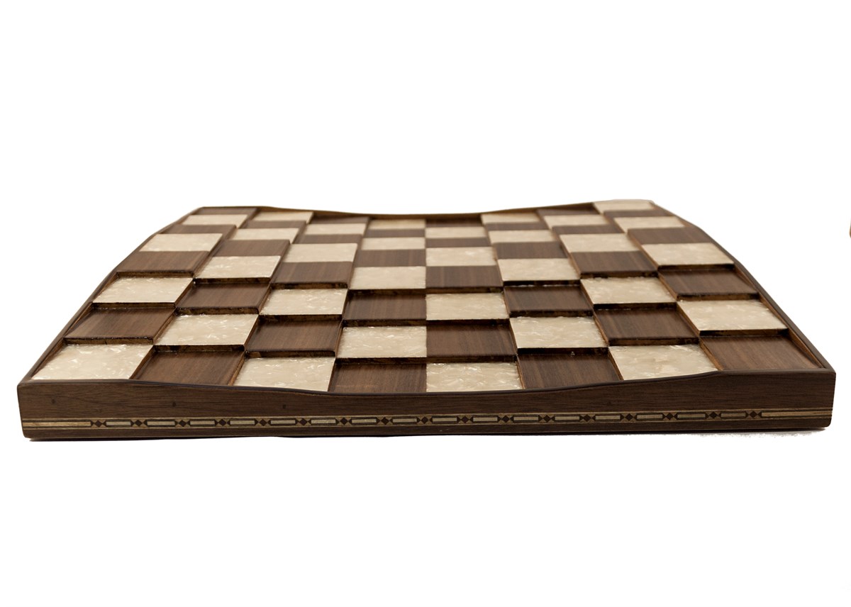 Piramit Satranç Seti - Ceviz | Metal FigürlüHelena Wood Art2656.WAL.5031.503
