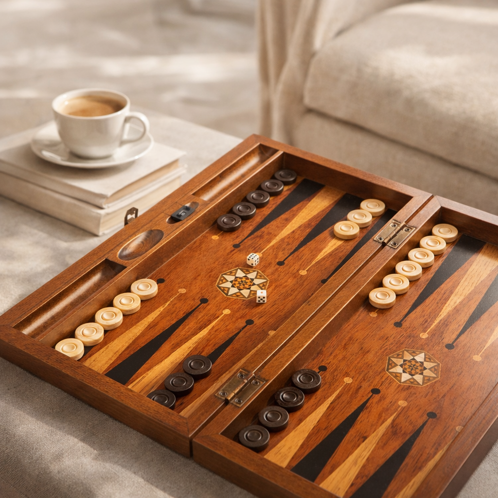 Pure Küçük Boy Tavla / Mazel - GülHelena Wood Art4394