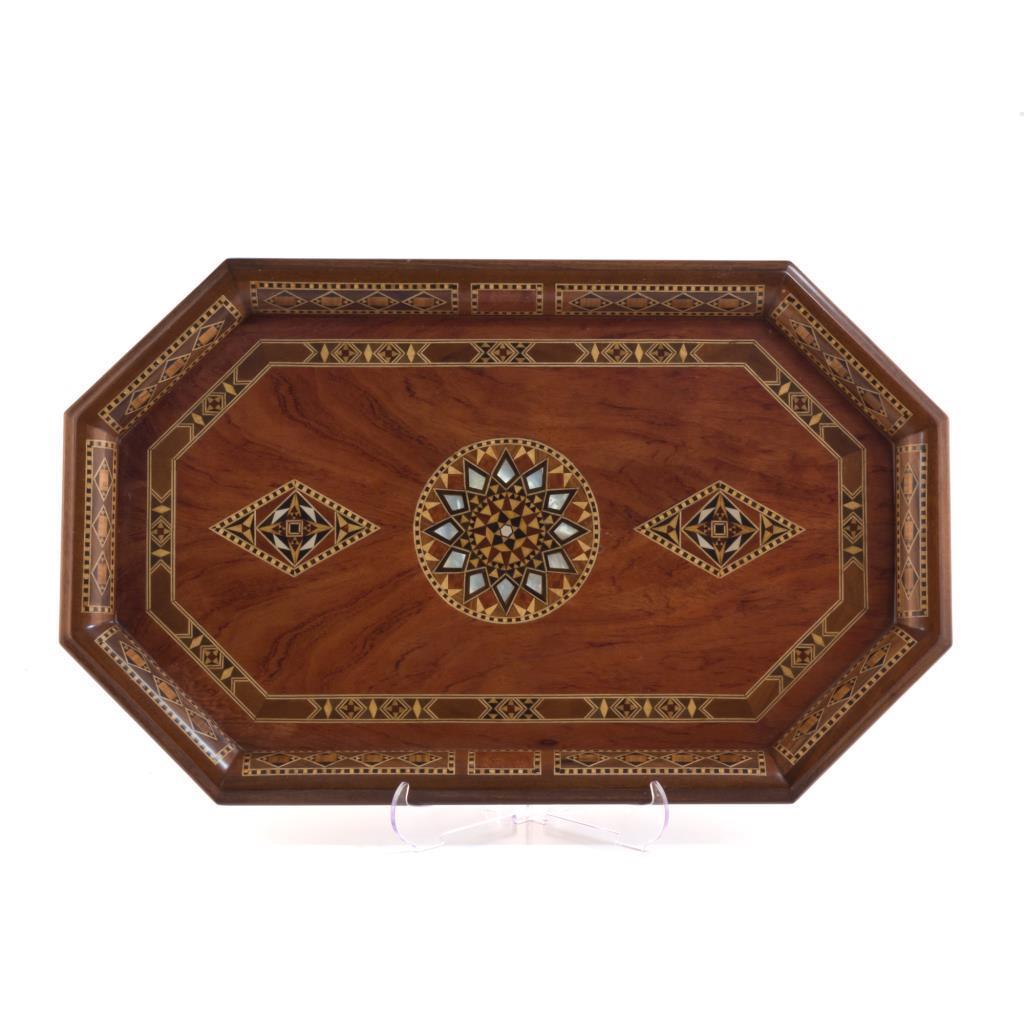 TİRYAKİ BOMBE BYK TEPSI  (51x32x3.5 cm)Helena Wood Art728642.ROSM