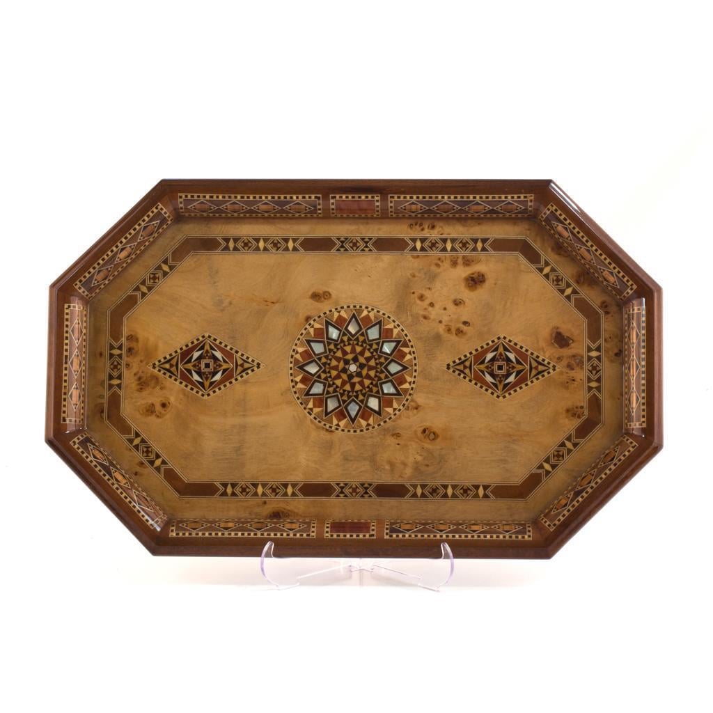 TİRYAKİ BOMBE BYK TEPSI  (51x32x3.5 cm)Helena Wood Art728642.MAZP