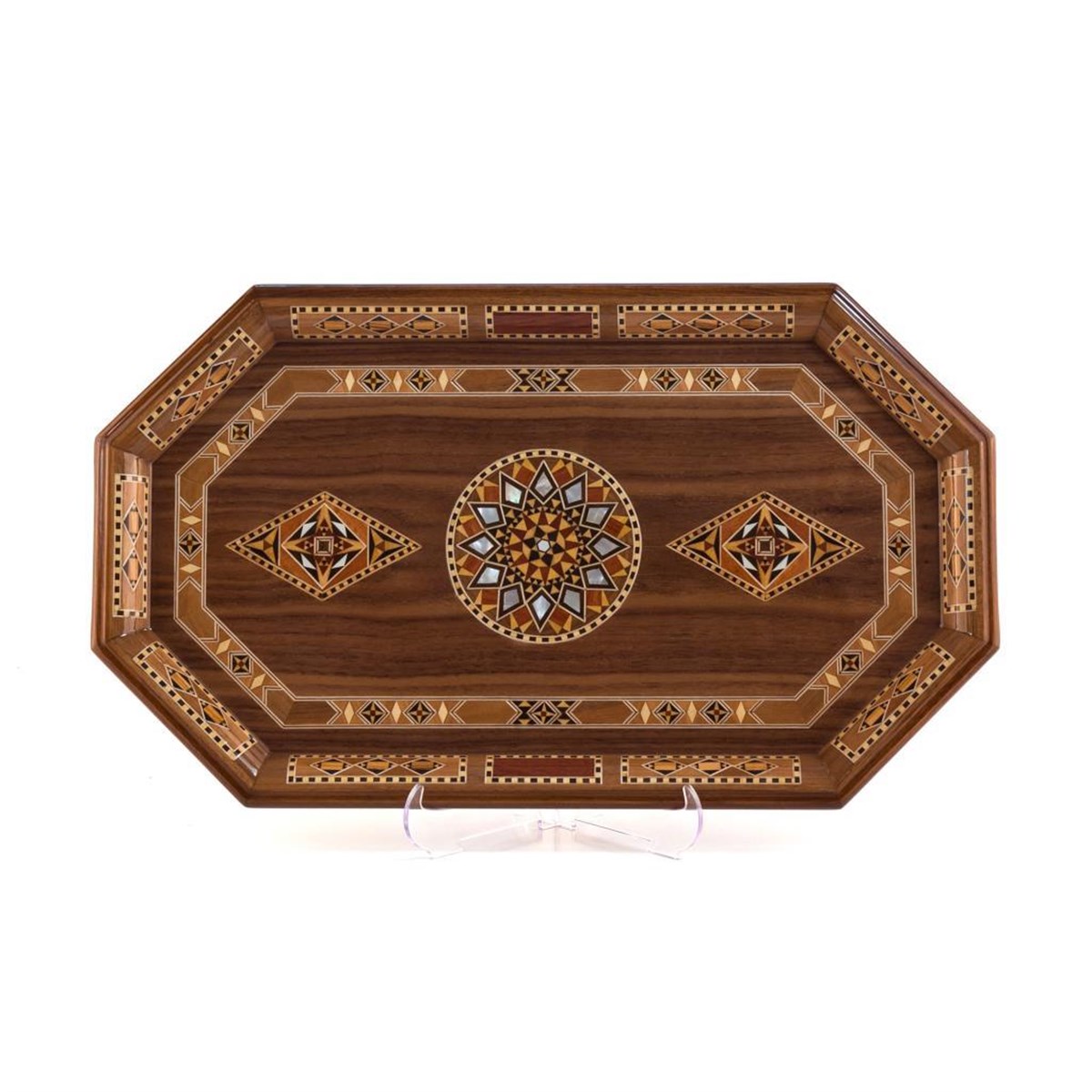 TİRYAKİ BOMBE ORTA TEPSI (48x28x3 cm)Helena Wood Art