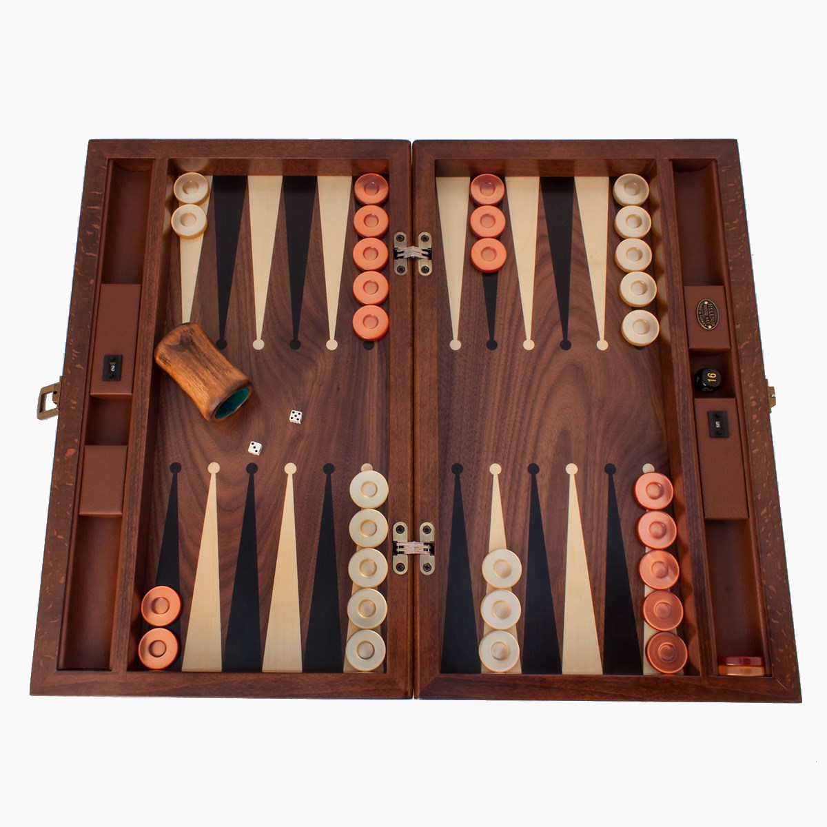 VEGAS DERİ TAVLA GENİŞ KASALI (50 cm) - CEVİZHelena Wood Art2238.WAL