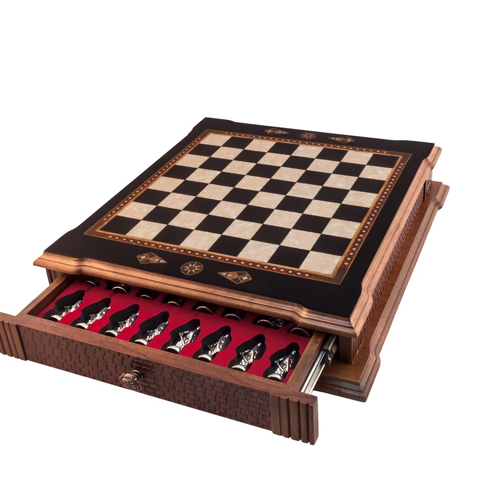 CASTLE SATRANÇ SETİ BYK SİYAHHelena Wood Art2621.BLK.5031.504