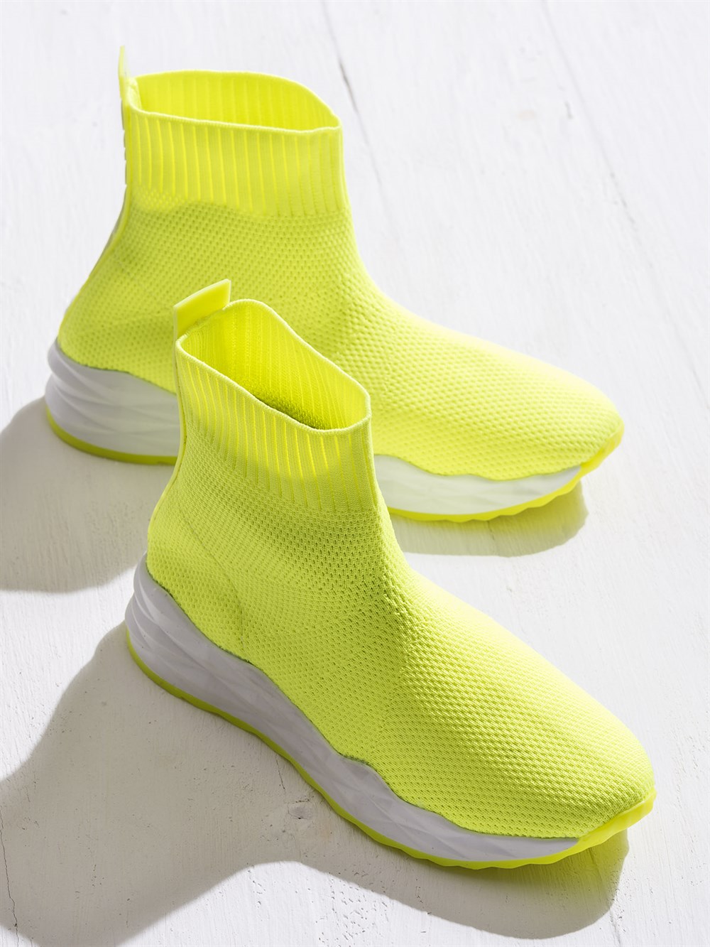 Sarı Neon Tekstil Kadın Spor Ayakkabı