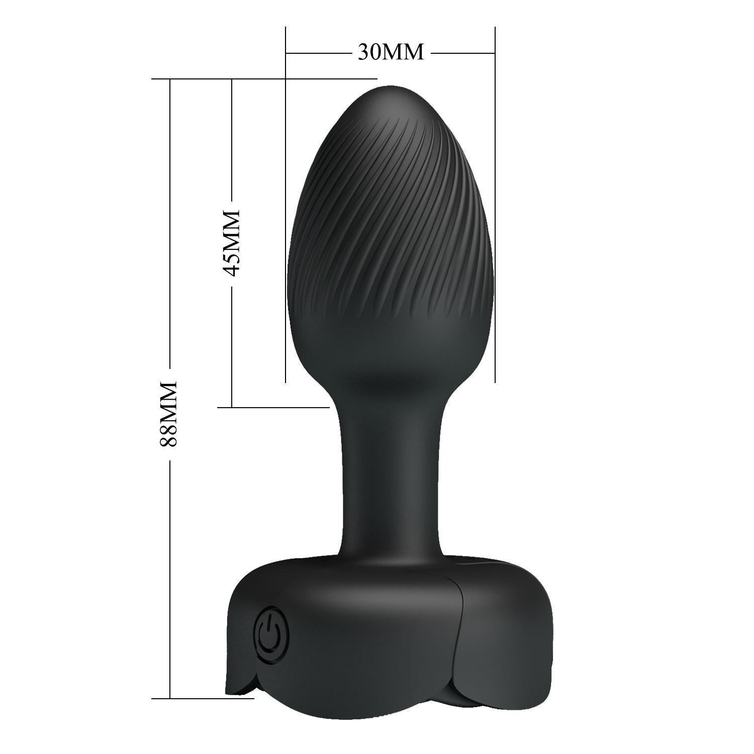 USBden Manyetik Şarjlı 10 Farklı Titreşimli 5 Led Işıklı Silikon Anal Plug - Olman