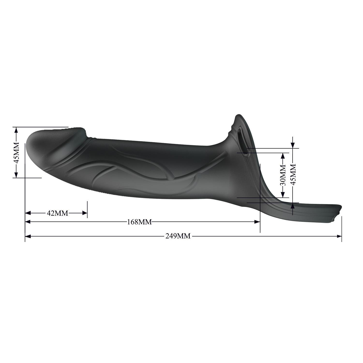 16,8 cm Belden Bağlamalı İçi Boş 4,2 cm Dolgulu Strapon Penis - Landon