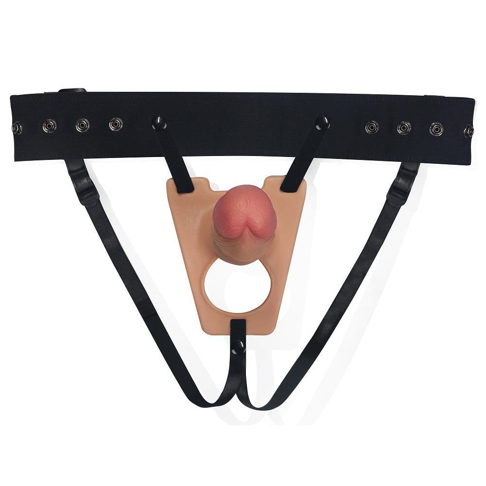 20,3 cm Belden Bağlamalı Oxford İçi Boş Strapon Dildo