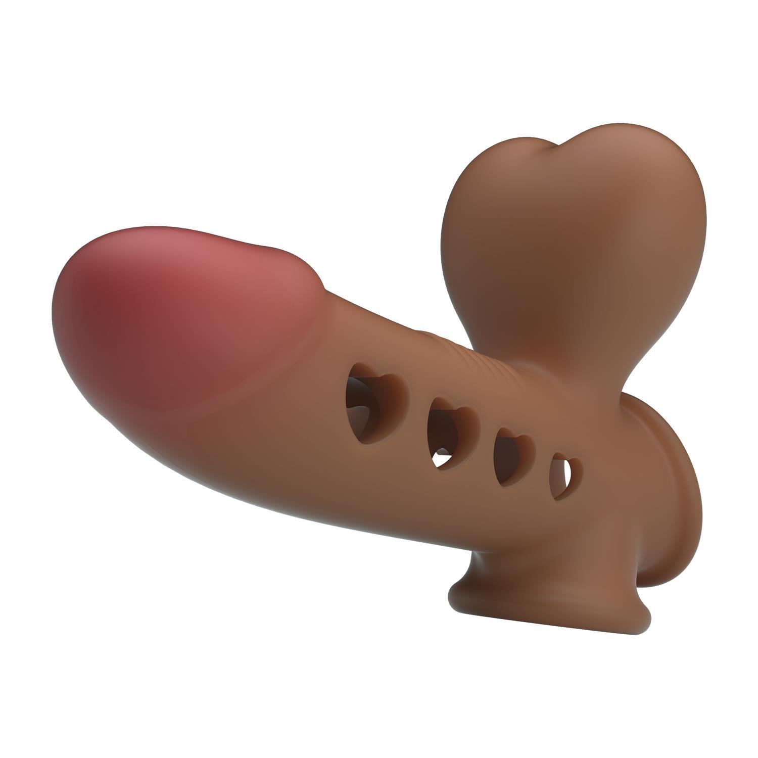 Hava Yastıklı Premium Melez Rengi Silikon Penis Kılıfı - Tyronn
