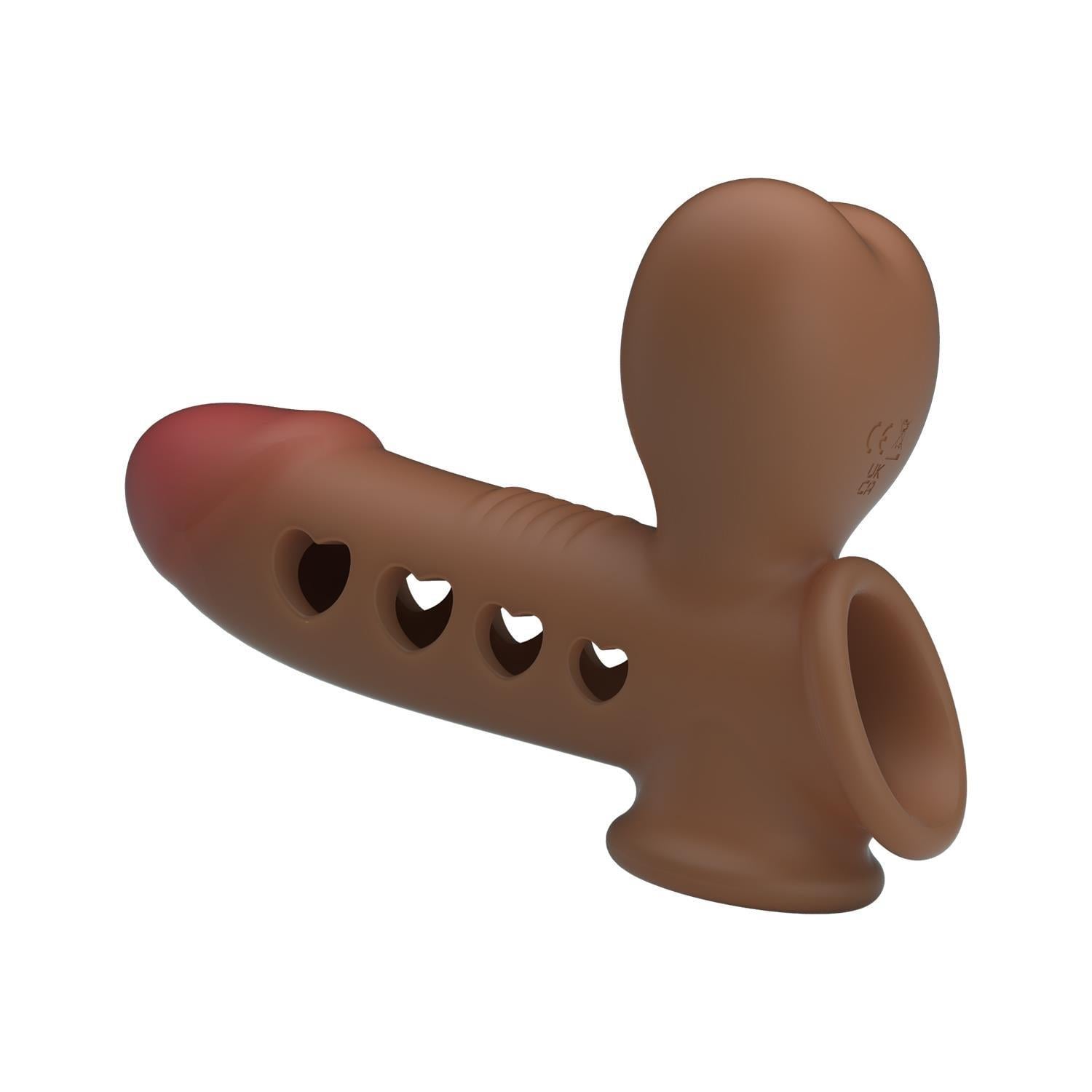 Hava Yastıklı Premium Melez Rengi Silikon Penis Kılıfı - Tyronn