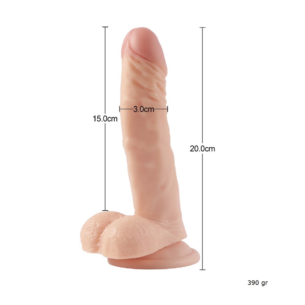 20 cm belden bağlamalı Realistik Vantuzlu Dildo Penis