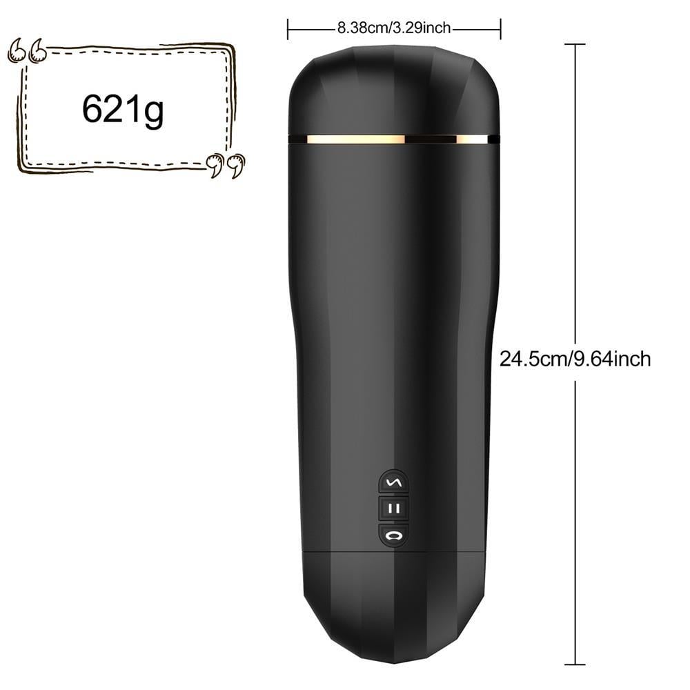 Manyetik USB Şarjlı Titreşimli Emme Ayarlı Masturbatör - Snow