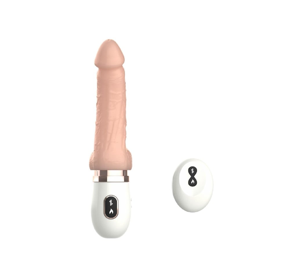 USB Şarjlı 7 İleri Geri & 7 Sallanma Fonksiyonlu Isıtmalı Uzaktan Kumandalı Titreşimli Teknolojik Vibratör 