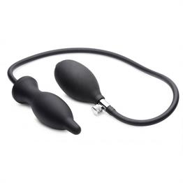 Şişebilen Pompalı Anal Plug Siyah