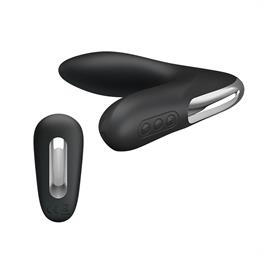USB Şarjlı Uzaktan Kumandalı 12 Modlu Şişirilebilir Titreşimli Prostat Vibratör ve Anal Plug Siyah