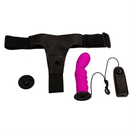 15,5 cm Belden Bağlamalı İçi Dolu Titreşimli Strapon Dildo Penis
