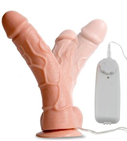 19 cm Belden Bağlamalı Kumandalı Gerçekçi Titreşimli Dildo Vibratör Penis