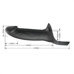 16,8 cm Belden Bağlamalı İçi Boş 4,2 cm Dolgulu Strapon Penis - Landon