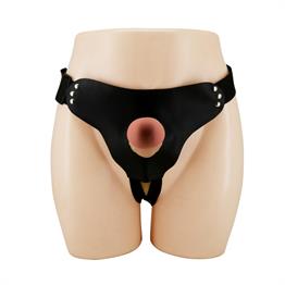 17,5 cm Belden Bağlamalı İçi Boş Protez Penis