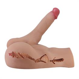 2 İşlevli Realistik 17,3 cm Penisli Anal Girişli Erkek Kalça - Rhyne
