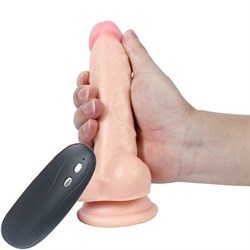 17 cm Gerçekçi Titreşimli Dildo Vibratör Penis - Adonis