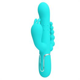 Manyetik Şarjlı Oynar Gövdeli Klitoral & Anal Uyarıcılı Teknolojik Vibratör Penis