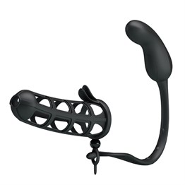 Penis Kılıflı USB Şarjlı Titreşimli Anal Plug