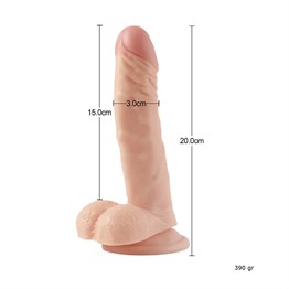 20 cm belden bağlamalı Realistik Vantuzlu Dildo Penis