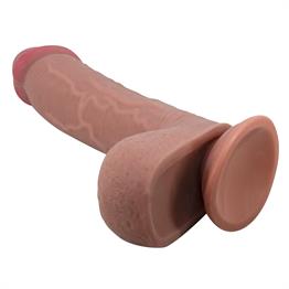 23,4 cm Çift Katmanlı Gerçekçi Melez Dildo Penis