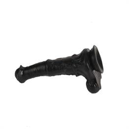 43 cm Et Dokulu Gerçekçi Çift Katmanlı Sünnetsiz Silikon Zenci Penis - Horse Power 3