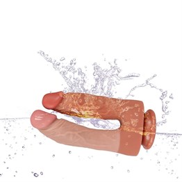 İki Uçlu Vantuzlu belden bağlamalı Yeni Nesil Realistik Çatal Dildo Penis