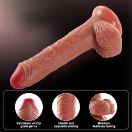USB Manyetik Şarjlı 21,5 cm İleri Geri Hareketli Titreşimli Dildo - Marshall