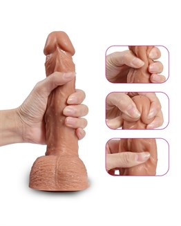 22 cm İleri Geri Hareketli Gerçekçi Silikon Vantuzlu Penis - Hill