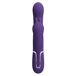 Manyetik Şarjlı Oynar Gövdeli Klitoral & Anal Uyarıcılı Teknolojik Vibratör Penis