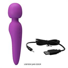 USB Şarjlı 7 Titreşimli Masaj Vibratörü Bayan Klitoris Uyarıcı Vibratör - Meredith