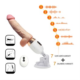 USB Şarjlı 7 İleri Geri & 7 Sallanma Fonksiyonlu Isıtmalı Uzaktan Kumandalı Titreşimli Teknolojik Vibratör 