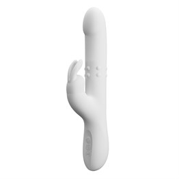 USB Şarjlı İleri Geri Hareketli 3 Modlu Klitoris Uyarıcılı Tavşan Vibratör