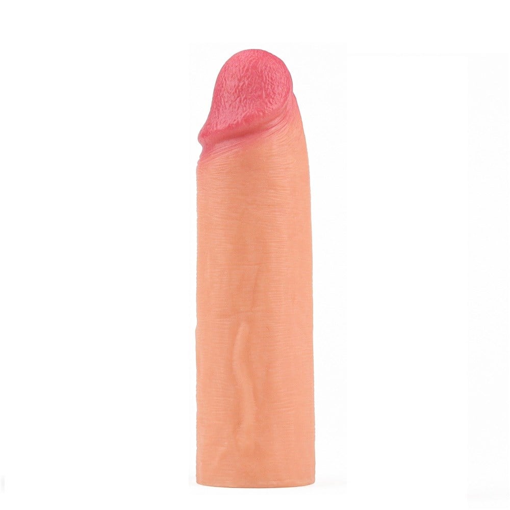 Nature Extender 4.5 cm Dolgulu Premium Ten Rengi Silikon Penis Kılıfı 